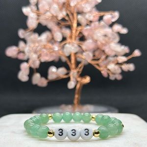 Angel Number 333 Bracelet - Green Aventurine Bracelet
